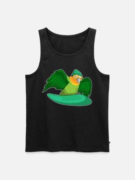 Parrot Snowboarder Snowboard - Men's Premium Organic Tank Top - black