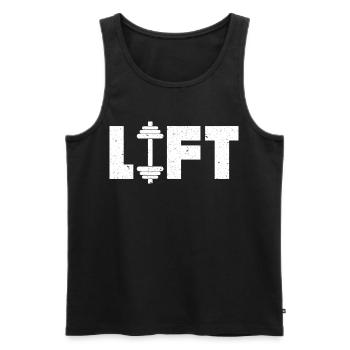 Lift Deadlifting Weightlifting Weightlift Weight - Men's Premium Organic Tank Top - black - Front - AI Model Male 178 light (178cm)