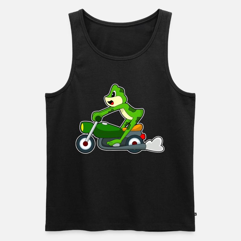 Frosch Motorrad - Männer Premium Bio Tank Top - Schwarz