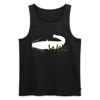 Wels - Männer Premium Bio Tank Top - Schwarz - Vorne - Michal (187cm)