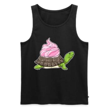 Turtle Frosting - Men's Premium Organic Tank Top - black - Front - AI Model Male 178 light (178cm)