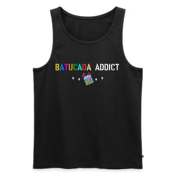 Batucada addict - Débardeur bio Premium Homme - noir - Devant - Michal (187cm)