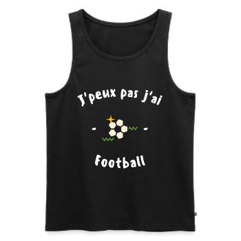 J peux pas j ai Football - Débardeur bio Premium Homme - noir - Devant - Michal (187cm)
