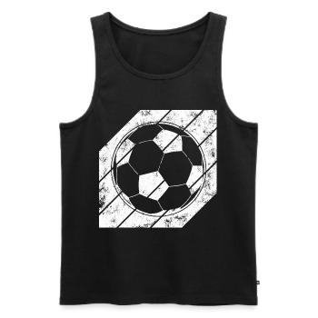 Football Sketch - Men's Premium Organic Tank Top - black - Front - Michal (187cm)