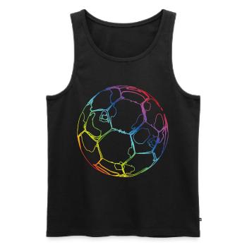 Soccer - Men's Premium Organic Tank Top - black - Front - AI Model Male 178 light (178cm)