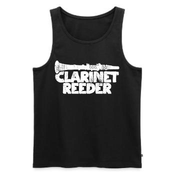 Mouthpiece clarinet - Men's Premium Organic Tank Top - black - Front - AI Model Male 178 light (178cm)