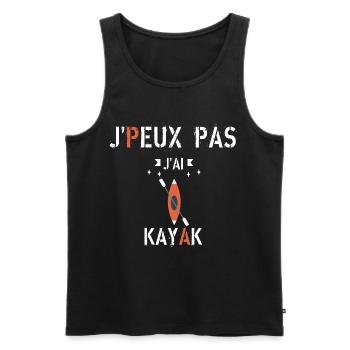 J Peux Pas J Ai kayak - Débardeur bio Premium Homme - noir - Devant - Michal (187cm)