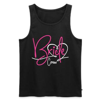 Bride Crew - Men's Premium Organic Tank Top - black - Front - Michal (187cm)