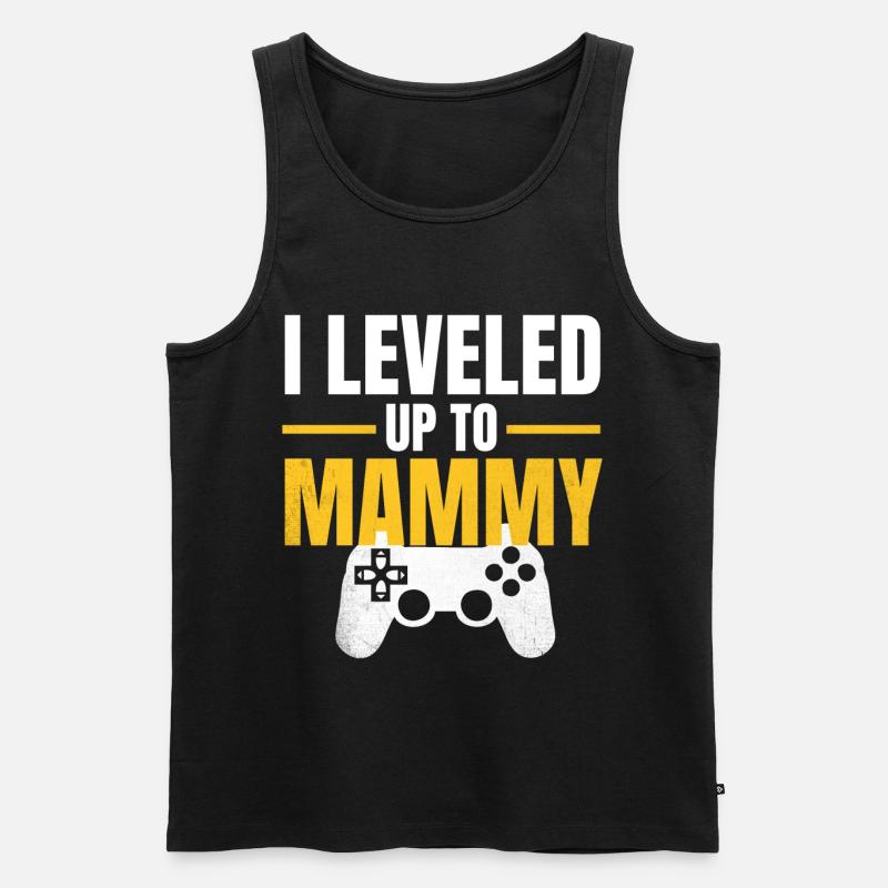 Level Up Mama Gamer - Männer Premium Bio Tank Top - Schwarz