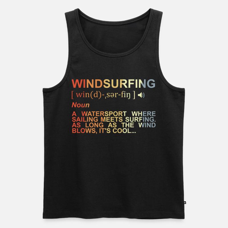 Windsurfen Bedeutung - Männer Premium Bio Tank Top - Schwarz