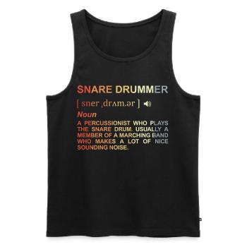 Percussionist Meaning - Men's Premium Organic Tank Top - black - Front - AI Model Male 178 light (178cm)