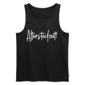 Altersteilzeit - Männer Premium Bio Tank Top - Schwarz - Vorne - Michal (187cm)