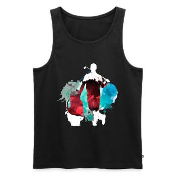 Golf Golfen Golfspieler Sport Hobby Club Bunt - Männer Premium Bio Tank Top - Schwarz - Vorne - Michal (187cm)