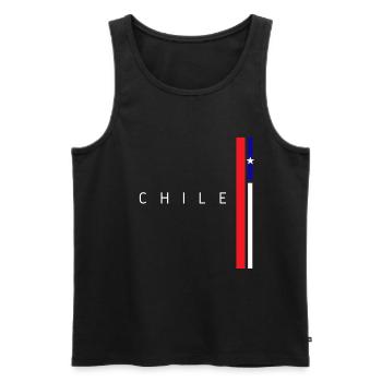 Drapeau du Chili, fierté chilienne - Débardeur bio Premium Homme - noir - Devant - AI Model Male 178 light (178cm)