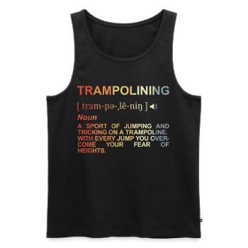Trampoline Jumping Definition - Men's Premium Organic Tank Top - black - Front - AI Model Male 178 light (178cm)