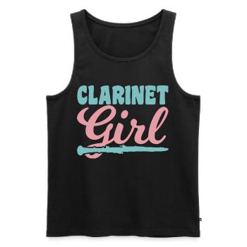 Clarinet player - Men's Premium Organic Tank Top - black - Front - AI Model Male 178 light (178cm)