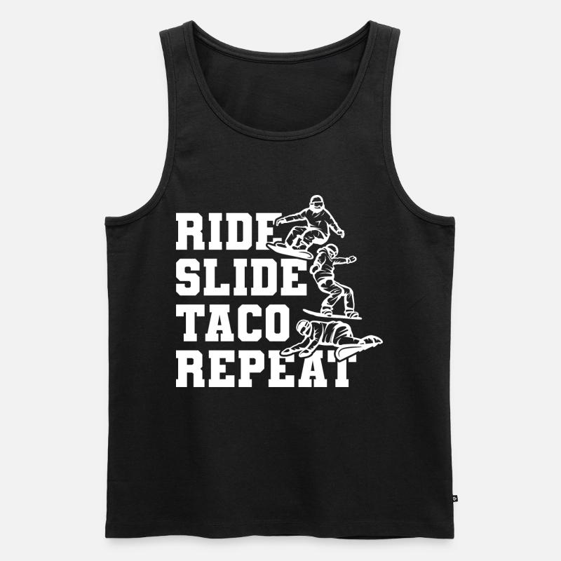 Snowboard Taco - Männer Premium Bio Tank Top - Schwarz