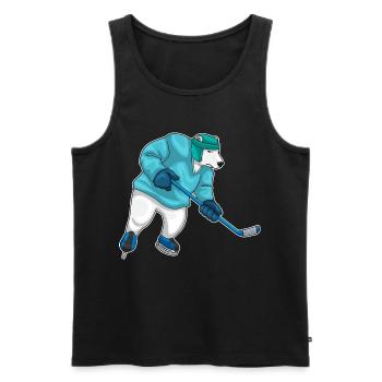 Bâton de hockey sur glace Polar Bear - Débardeur bio Premium Homme - noir - Devant - Michal (187cm)