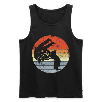 Judo Fighter Sketch - Men's Premium Organic Tank Top - black - Front - AI Model Male 178 light (178cm)