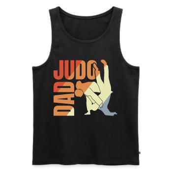 Judo Papa - Männer Premium Bio Tank Top - Schwarz - Vorne - AI Model Male 178 light (178cm)