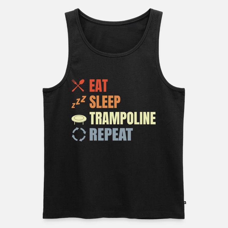 Trampolinspringen Routine - Männer Premium Bio Tank Top - Schwarz