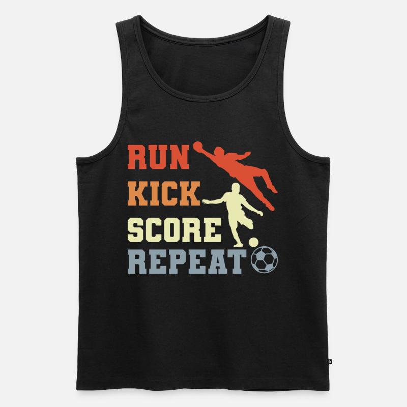 Fußballspieler Routine - Männer Premium Bio Tank Top - Schwarz