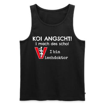 Humor Tierarzt, Veterinär Viechdoktor - Männer Premium Bio Tank Top - Schwarz - Vorne - Michal (187cm)