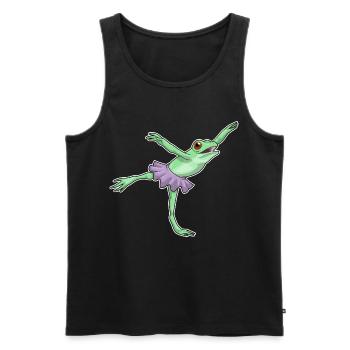Frosch Ballerina Ballett Tanz - Männer Premium Bio Tank Top - Schwarz - Vorne - AI Model Male 178 light (178cm)
