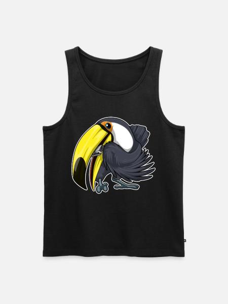 Toucan Musician Harmonica Music - Men's Premium Organic Tank Top - black