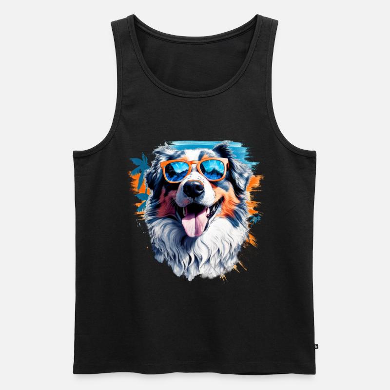 Australischer Schäferhund - Männer Premium Bio Tank Top - Schwarz
