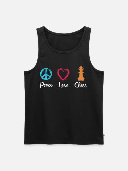 Peace Love Chess - Men's Premium Organic Tank Top - black