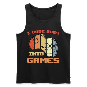 Game programmer joke - Men's Premium Organic Tank Top - black - Front - AI Model Male 178 light (178cm)