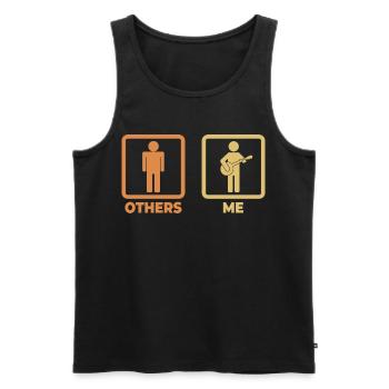 Banjo Player Schedule - Men's Premium Organic Tank Top - black - Front - AI Model Male 178 light (178cm)
