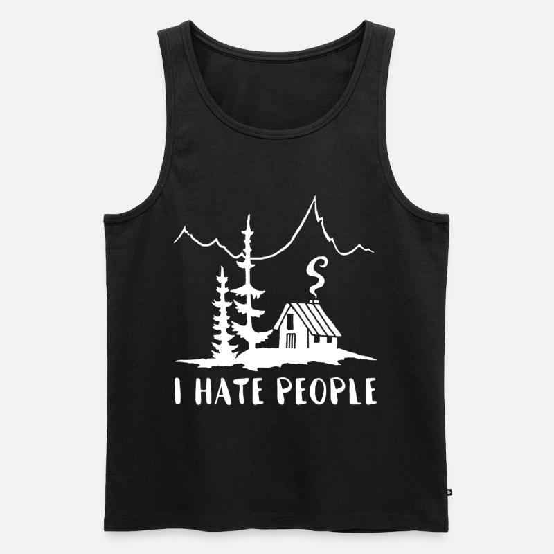 Solitär (weiß) - Männer Premium Bio Tank Top - Schwarz
