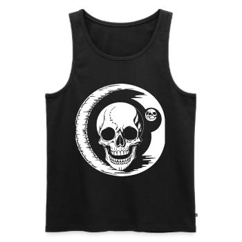 Horror Skull Skull Art Skull Gothic Heavy Metal - Men's Premium Organic Tank Top - black - Front - Michal (187cm)