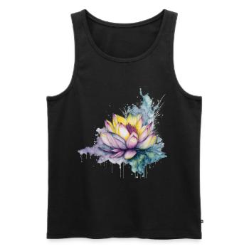 Lotus - Débardeur bio Premium Homme - noir - Devant - Michal (187cm)