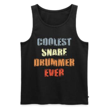 Snarling Drum Player - Men's Premium Organic Tank Top - black - Front - AI Model Male 178 light (178cm)
