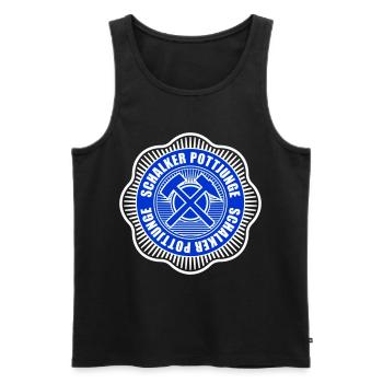 Schalker Ruhrpott Junge | Farbe änderbar - Männer Premium Bio Tank Top - Schwarz - Vorne - Michal (187cm)