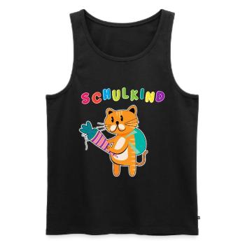 Schulkind Einschulung | Schulanfang ABC-Schütze - Männer Premium Bio Tank Top - Schwarz - Vorne - Michal (187cm)