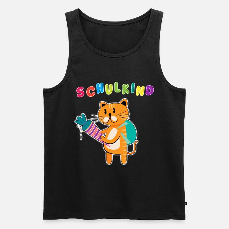 Schulkind Einschulung | Schulanfang ABC-Schütze - Männer Premium Bio Tank Top - Schwarz