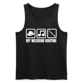 Clarinet Weekend - Men's Premium Organic Tank Top - black - Front - AI Model Male 178 light (178cm)