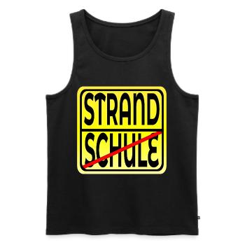 SCHULE ABSCHLUSS FERIENBEGINN - Männer Premium Bio Tank Top - Schwarz - Vorne - Michal (187cm)