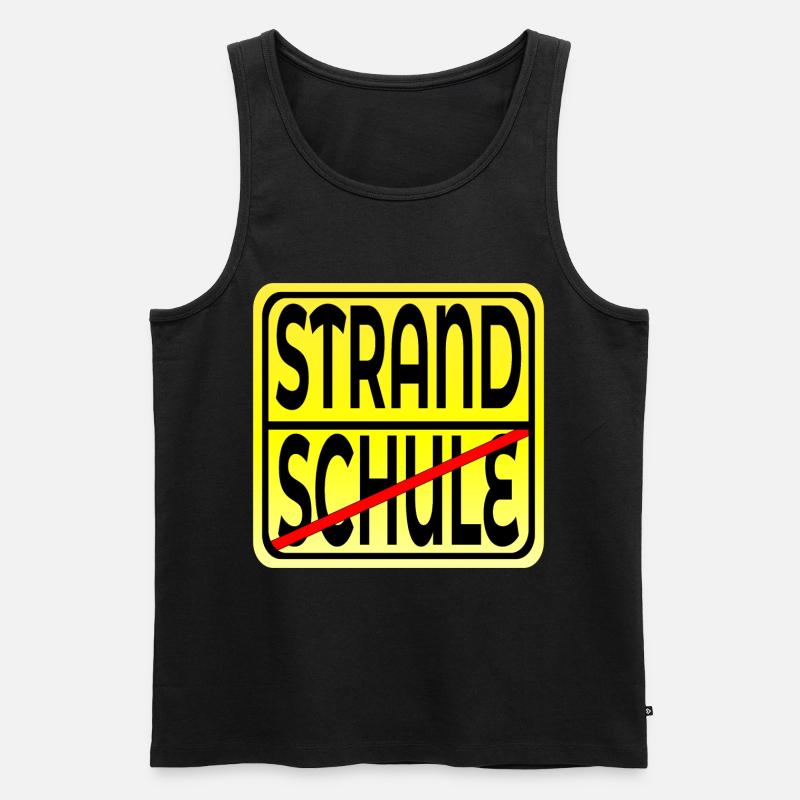SCHULE ABSCHLUSS FERIENBEGINN - Männer Premium Bio Tank Top - Schwarz