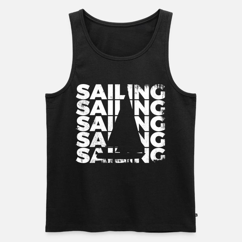 Segelboot - Männer Premium Bio Tank Top - Schwarz