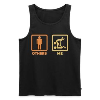 Judo Strichmännchen - Männer Premium Bio Tank Top - Schwarz - Vorne - AI Model Male 178 light (178cm)