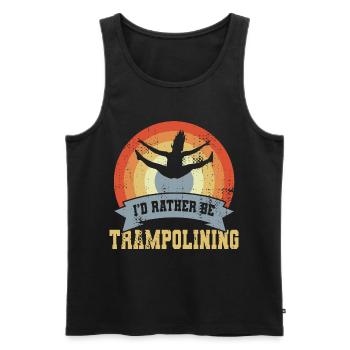 Dicton trampoline - Débardeur bio Premium Homme - noir - Devant - AI Model Male 178 light (178cm)
