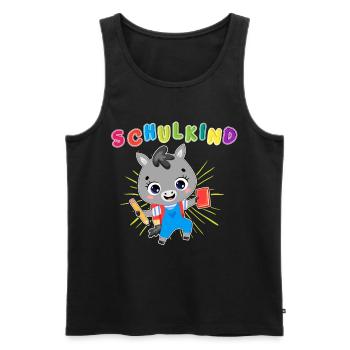 Stilvoll ins Schulleben! Unser Einschulungs-Design - Männer Premium Bio Tank Top - Schwarz - Vorne - Michal (187cm)