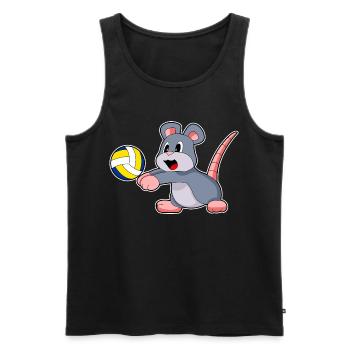 Maus Volleyballspieler Volleyball - Männer Premium Bio Tank Top - Schwarz - Vorne - Michal (187cm)