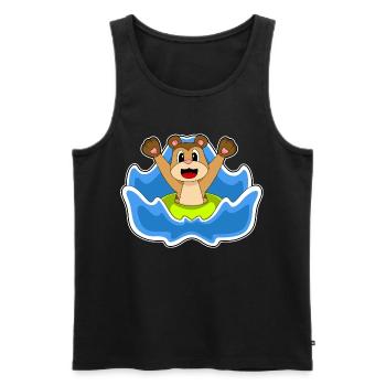 Erdmännchen Schwimmen Schwimmring Sommer - Männer Premium Bio Tank Top - Schwarz - Vorne - AI Model Male 178 light (178cm)