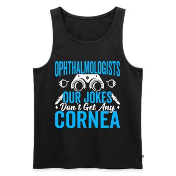 Ophthalmologist jokes, doesn't get corneal opticians - Men's Premium Organic Tank Top - black - Front - Michal (187cm)